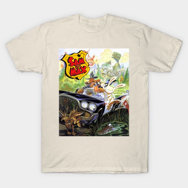 Sam and Max Hit The Road [Logo] T-Shirt by Zagreba